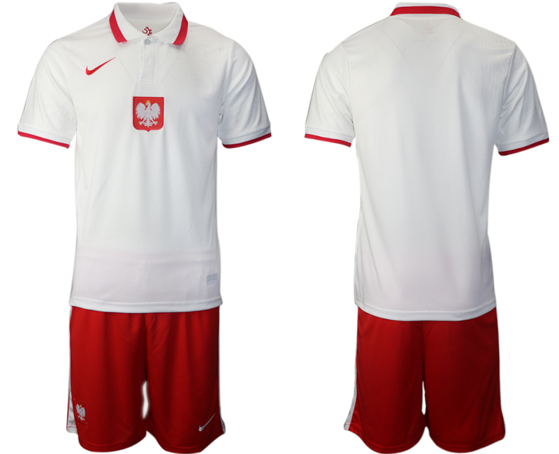 Men's Poland National Team Custom White Home Jersey Suit